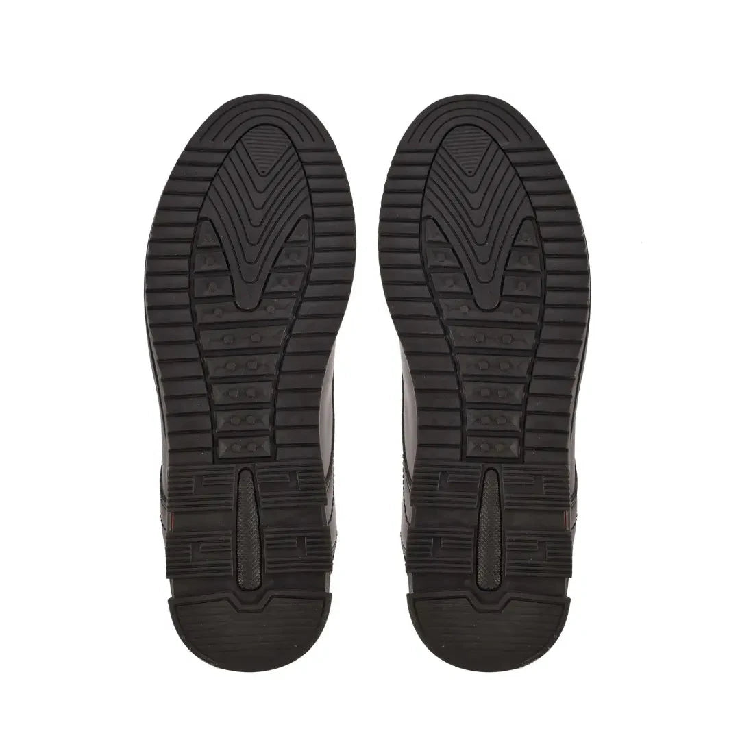 St. James - Oxford de Cuero Negro - Cordones Elásticos