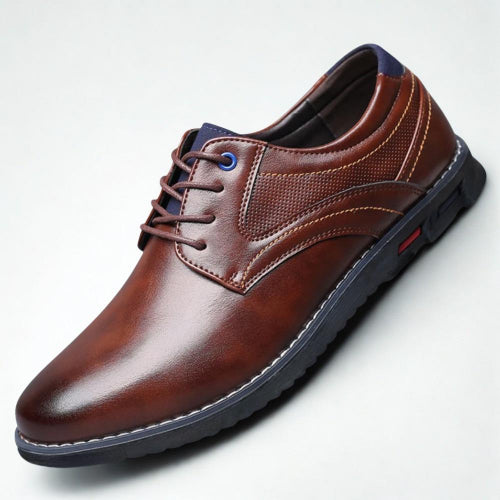 St. James - Oxford de Cuero Marrón - Cordones Elásticos