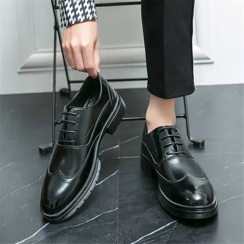 St. James – Zapato de Cuero Auténtico Negro | Punta Redonda, Suela Negra