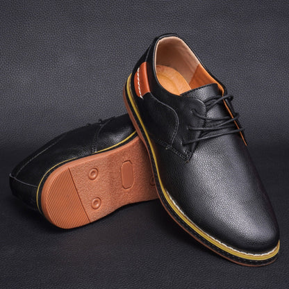 St. James - Zapato Oxford de Cuero Negro  | Cordones Elásticos