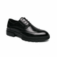 St. James – Zapato de Cuero Auténtico Negro | Punta Redonda, Suela Negra