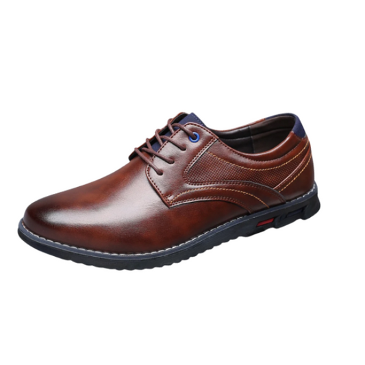 St. James - Oxford de Cuero Marrón - Cordones Elásticos